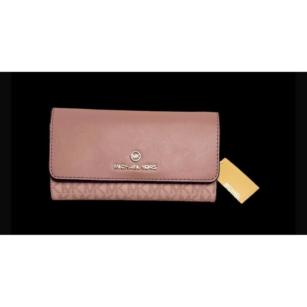 Michael Kors Jet Set Charm LG Trifold Wallet Color Ballet Nwt Item 341